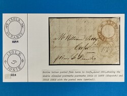 IONISCHE INSELN - ZANTE - CORFU - 18.10.1820. Porto-Brief von Zante ...