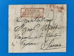 LV - VERONA - PARMA - 4.2.18?. Teilfrankierter-Brief von Verona nach ...