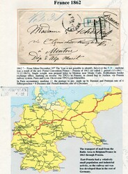 LITAUEN - MITAU - MENTON - MONACO - TAXSTEMPEL - 8.12.1862(?). ...