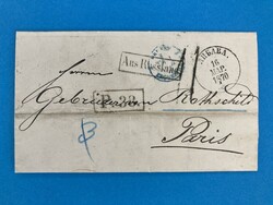 LITAUEN - LIBAU - PARIS - ROTHSCHILD - TAXSTEMPEL - 16.3.1870. ...