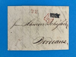 LITAUEN - RIGA - PARIS - BORDEAUX - 1.4.1826. Auslands Franko-Brief ...