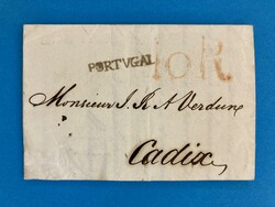 PORTUGAL - LONDON - LISSABON - FORWARDER - CADIZ - TAXSTEMPEL - 22.1 ...