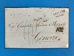 RUMÄNIEN - GALLATZ - GENUA - DESINFIZIERT - 14.11.1850. ...