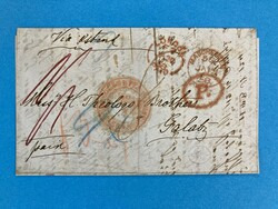 RUMÄNIEN - GALATZ - MANCHESTER - PREUSSEN - 19.1.1858. ...