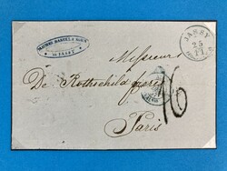 RUMÄNIEN - JASSY - PARIS - DESINFIZIERT - TAXSTEMPEL - 25.11.1857. ...