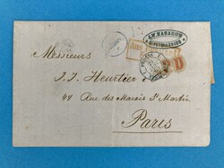 RUSSLAND - ST. PETERSBURG - PARIS - BAHNPOST - 14.1.1865. Auslands ...
