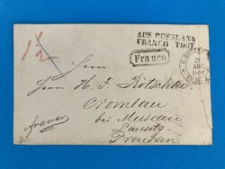 RUSSLAND - ST. PETERSBURG - KROMLAU - PREUSSEN - 24.4.1866. Auslands ...