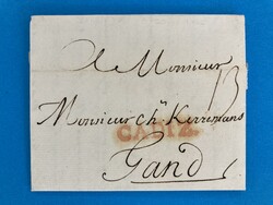 SPANIEN - CADIZ - GAND - HOLLAND - 29.11.1785. Auslands Porto-Brief ...