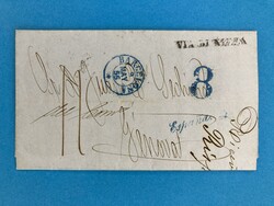 SPANIEN - BARCELONA - GENOVA - ITALIEN - 8.5.1855. Teilfrankierter ...