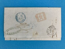 SPANIEN - BARCELONA - GENOVA - ITALIEN - 8.5.1855. Teilfrankierter ...