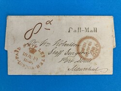 MAURITIUS - PALL MALL - LONDON - PORT LOUIS - SCHIFFSPOST - 18.6.1846 ...
