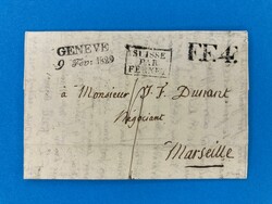 GENF - MARSEILLE - FISCHER - FERNEY - 9.2.1829. Auslands Porto-Brief ...