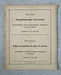 KRIEGSGEFANGENENPOSTAMT BERN -  1. WK - VERZEICHNIS DER ...