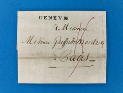 GENF - GENEVE - PARIS - 3.2.1792. Porto-Brief von Genf nach Paris mit ...