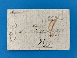 NEUCHATEL - MONTMIRAIL - BASEL - 15.11.1835. Porto-Brief von ...