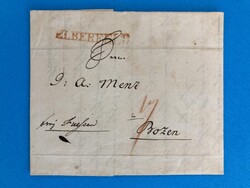 PREUSSEN - ELBERFELD - BOZEN - SÜDTIROL - 25.6.1810. Teilfrankierter ...