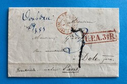 SACHSEN - DRESDEN - DÖPV - DOLE - FRANKREICH - BAHNPOST - 28.3.1855. ...