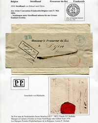 BELGIEN - BRÜSSEL - STREIFBAND - DIJON - FRANKREICH - 21.1838. ...