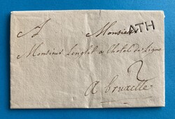 BELGIEN - ATH - BRÜSSEL - Auf Brief mit komplettem ...