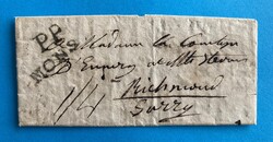 BELGIEN - MONS - RICHMOND - ENGLAND - 25.6.1815. Franko-Brief von ...