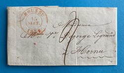 BELGIEN - BOUSSU - DOUR - HORNU - 13.9.1839- Porto-Brief von Boussu ...