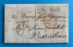 GB - LONDON - BARCELONA - SPANIEN - 13.12.1844. Brief von London ...