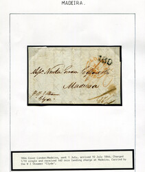 GB - LONDON - INSEL MADEIRA - PORTUGAL - 1.7.1844. Kompletter ...