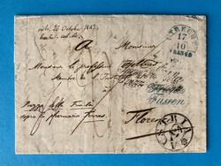 HOLLAND - UTRECHT - FLORENZ - ITALIEN - 17.10.1847. Teilfrankierter ...