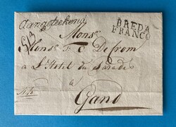 HOLLAND - BREDA FRANCO - GAND - AANGETEEKEND - 13.5.1817. ...