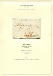 HOLLAND - AMSTERDAM - BRÜSSEL - 15.10.1694. Porto-Brief von ...