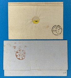 2 Bfe. - SARDINIEN - GENUA - LIVORNO - VIA DIE MARE - 29.12.1856 / 18 ...