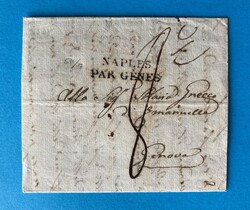 NEAPEL - GENUA - FRANZ. POSTBÜRO - 19.1.1808. Porto-Brief von Neapel ...