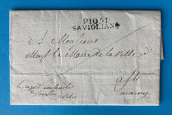 SARDINIEN - SAVIGLIANO - ASTI - DEPT. CONQUIS - 10.2.1814. ...
