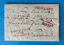 LOMBARDEI-VENETIEN - VIGEVANO - MAILAND - PIACENZA - PARMA - 7.9.1811 ...