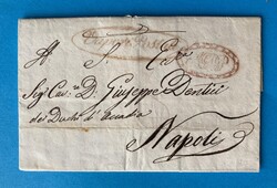 SIZILIEN - PALERMO - NEAPEL - 28.7.1842. Schiffspost-Brief von ...