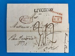 TOSKANA - LIVORNO - HÜNINGEN - PARIS - 24.8.1827. Auslands ...