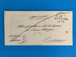 TOSKANA - BIBBONA - LIVORNO - 27.12.1844. Portofreier Brief von ...