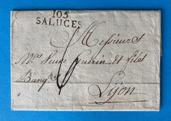SARDINIEN - SALUCES - LYON - 105 - DEPT. CONQUIS - 29.10.1811. ...