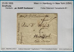 ÖSTERREICH - WIEN - NEW YORK - USA - HAMBURG - 23.5.1835. Früher ...