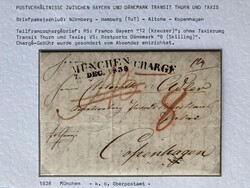 BAYERN - MÜNCHEN - CHARGÉE - KOPENHAGEN - DÄNEMARK - 7.12.1838. ...