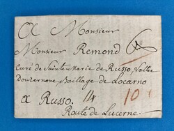 SCHWEIZ - ROUTE DE LUCERN - FREIBURG - RUSSO - 23.4.1794. Porto-Brief ...