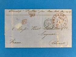 USA - PHILADELPHIA - NEW YORK - COGNAC - FRANKREICH - 11.12.1857. Ab ...