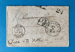 USA - NEW YORK - LE HAVRE - FRANKREICH - LONDON - ENGLAND - 25.6.1872 ...