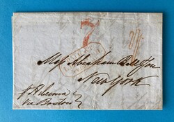 USA - NEW YORK - LIVERPOOL PAID AT - TAXSTEMPEL - 20.7.1847. ...