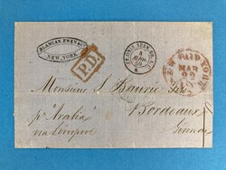 USA - NEW YORK - BORDEAUX - FRANKREICH - 22.3.1859. Ab 1. April 1857 ...
