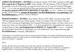 ARMEE DE RESERVE – DUPRAT, Jean Etienne Benoit (1752–1809). ...