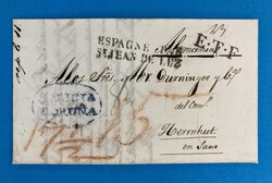 SPANIEN - CORUNA - HERRNHUT - (L1) E.T.F - 11.12.1833. Auslands ...