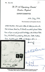 Settle: 1841 entire letter to settle, bearing 1840 1d. black, Pl. 10, ...