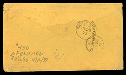 1877 Incoming envelope from the USA with 6c Lincoln tied by cork ...