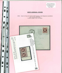 1937-47 11d Plum group with single franking on cover to France, cover ...